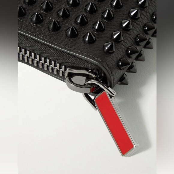 Christian Louboutin - EUC Spiked Full-Grain Leather Zip-Around Wallet - Picture 8 of 8